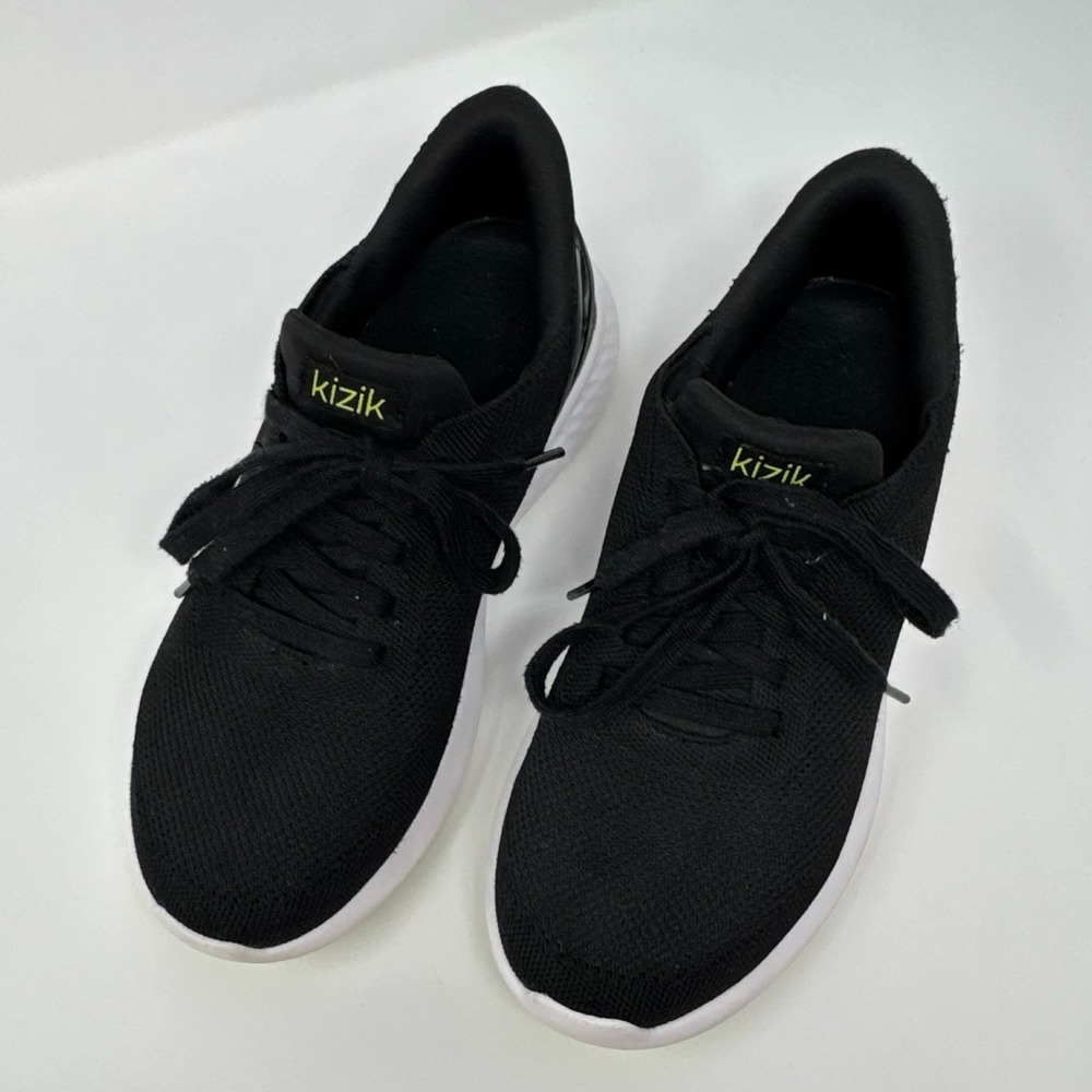 Kizik Athens Hands Free Sneakers Black Slip On Comfort Shoes Mens 6.5W Womens 8W
